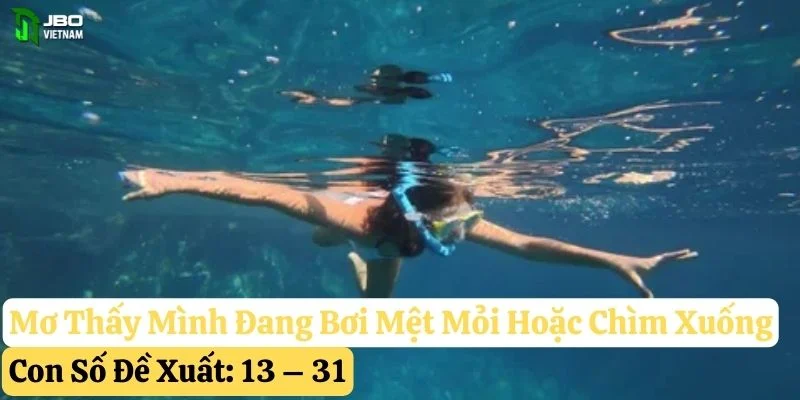 mơ mình đang bơi